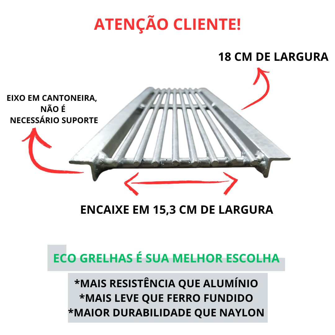 Especificações das Grelhas